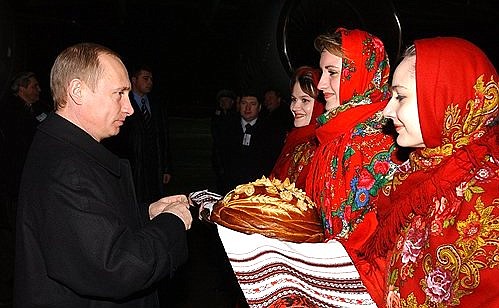 President Vladimir Putin at Borispol Airport.