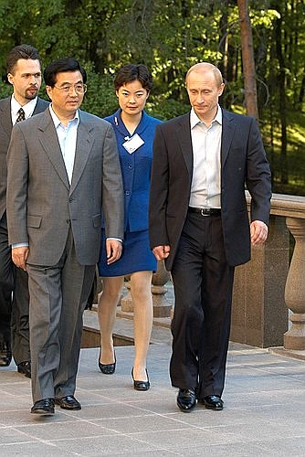 President Putin with Chinese President Hu Jintao.