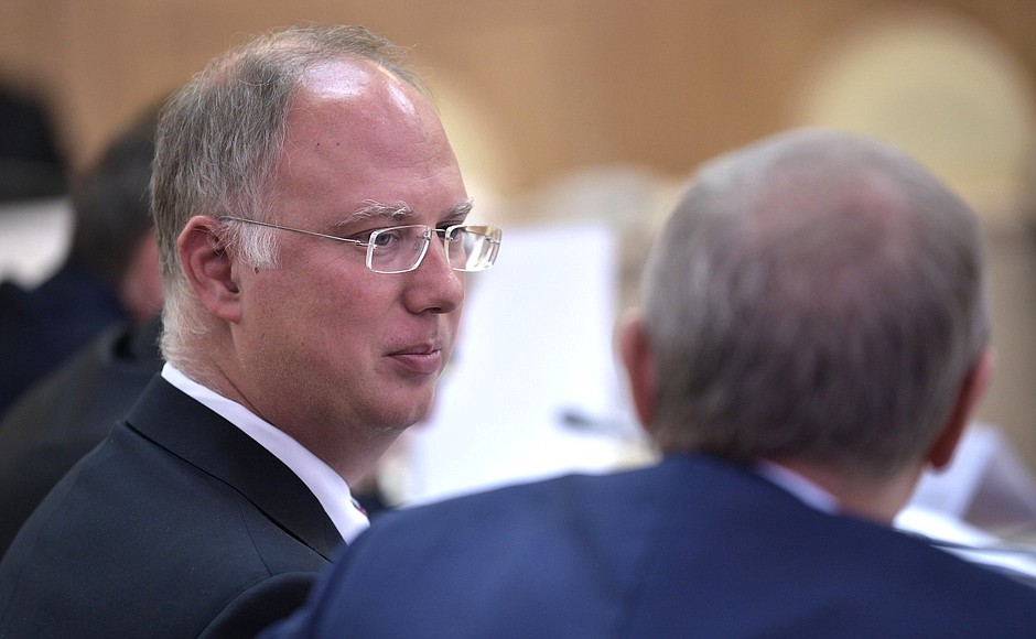 Russian Direct Investment Fund CEO Kirill Dmitriyev at a meeting of the Moscow State University Board of Trustees.