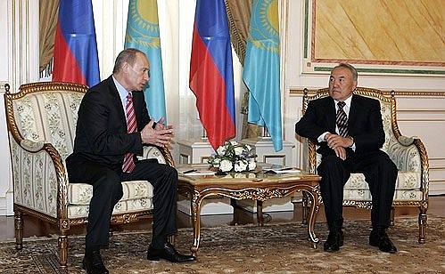 Беседа с Президентом Казахстана Нурсултаном Назарбаевым.