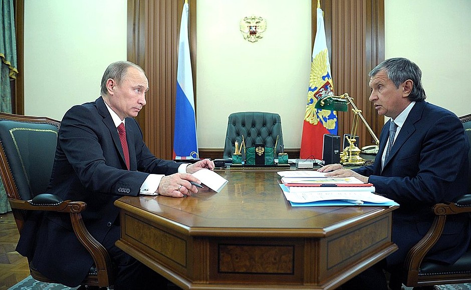 With President of Rosneft CEO and Chairman of the Management Board Igor Sechin.