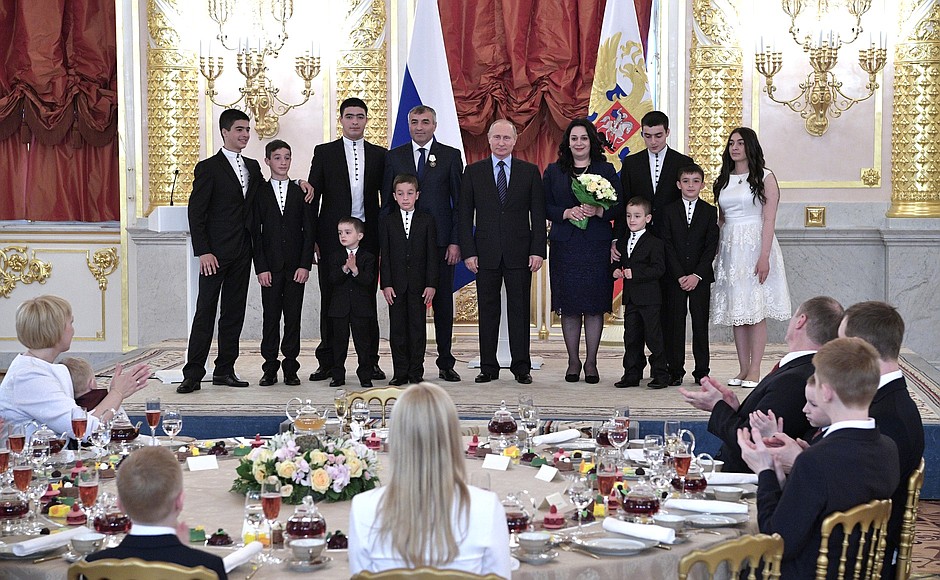 The Order of Parental Glory was awarded to Tereza and Artur Gabeev from the Republic of North Ossetia-Alania.