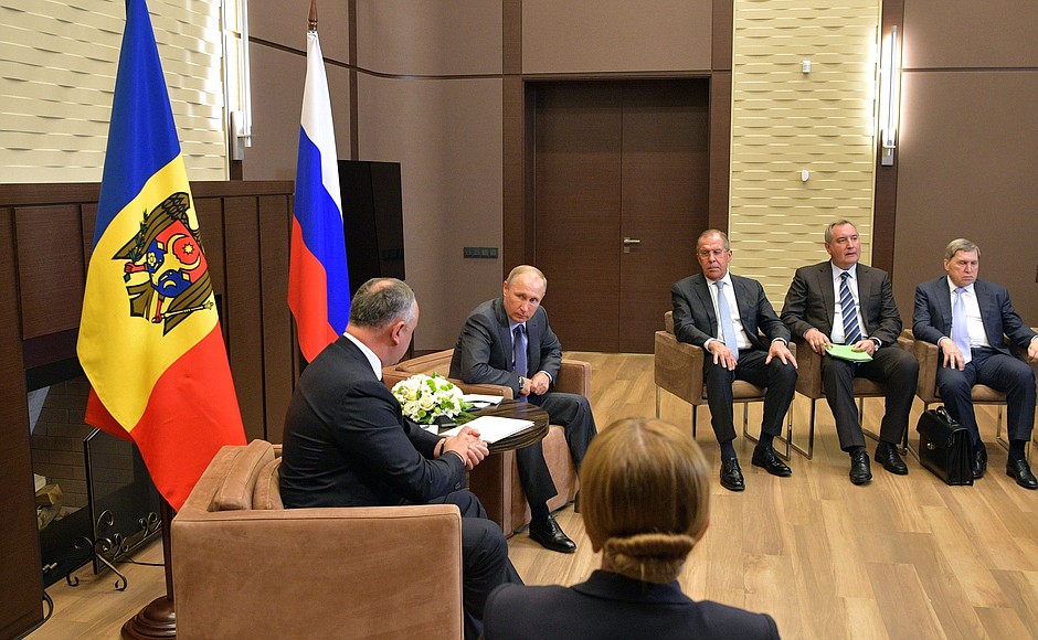 Meeting with President of Moldova Igor Dodon.