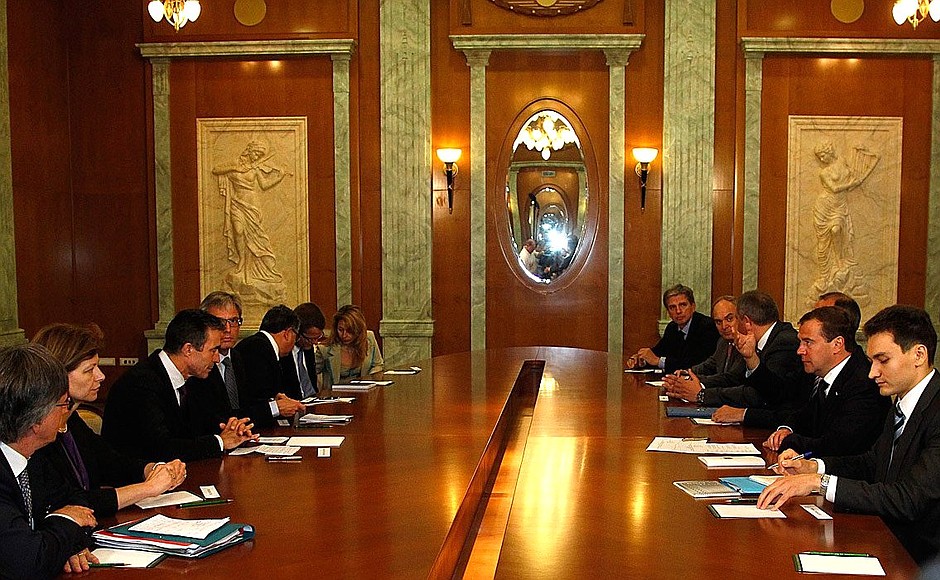 Meeting with NATO Secretary General Anders Fogh Rasmussen.