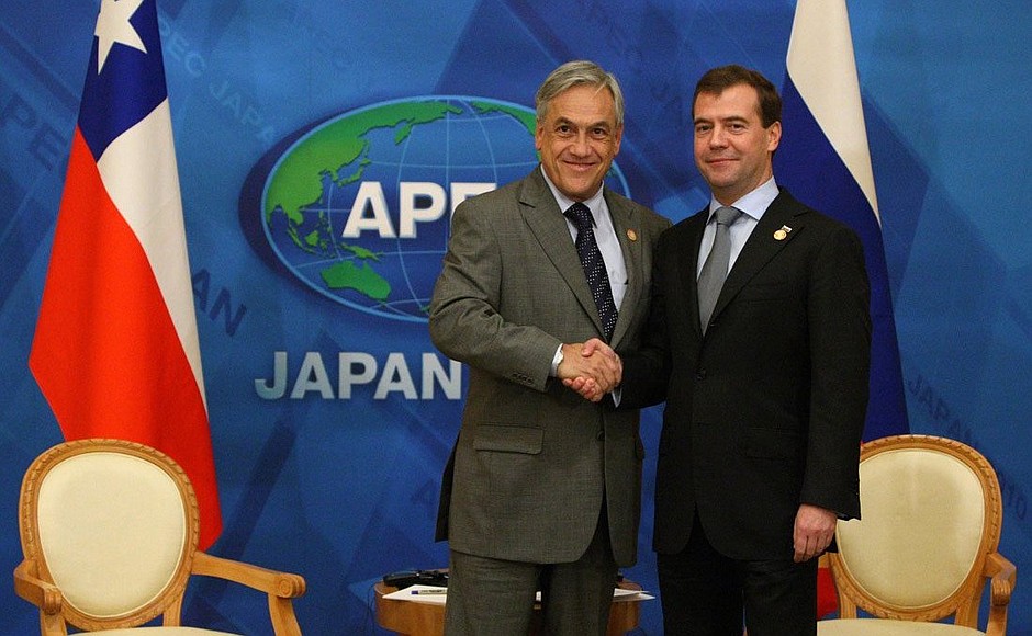 С Президентом Чили Себастьяном Пиньерой.