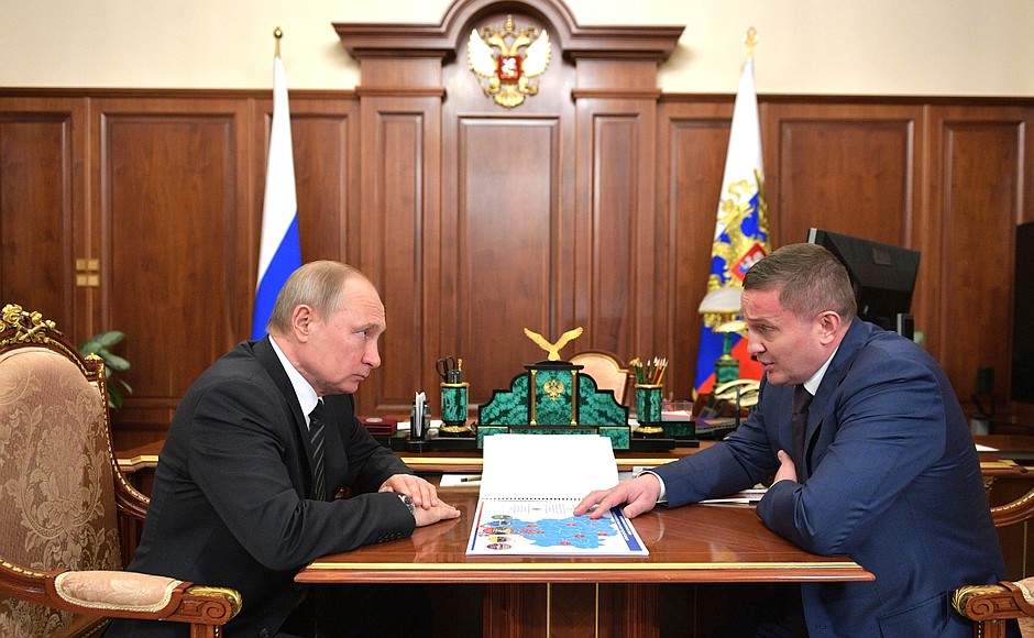 С губернатором Волгоградской области Андреем Бочаровым.