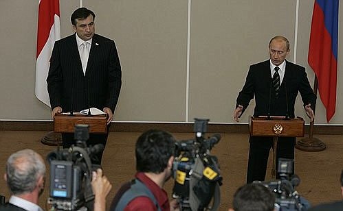 With the President of Georgia, Mikhail Saakashvili.