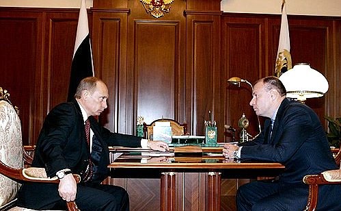 Meeting with the Head of Interros Company, Vladimir Potanin.