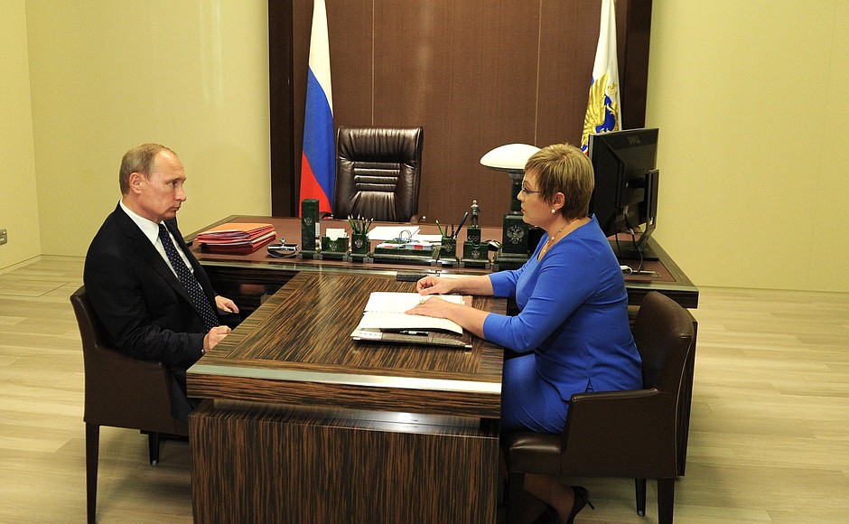 С губернатором Мурманской области Мариной Ковтун.