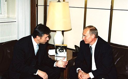 President Vladimir Putin with Berlin Burgomaster Klaus Wowereit.