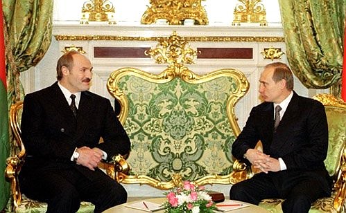 With President of Belarus Aleksandr Lukashenko.