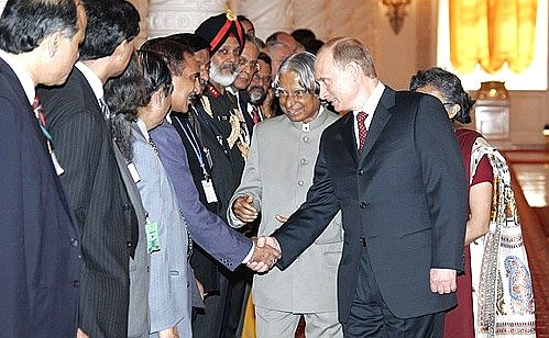 Представление делегаций перед началом российско-индийских переговоров.