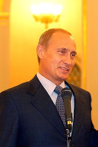 President Putin at a dinner to honour participants of the school library festival BibliObraz.
