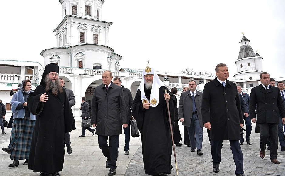 During a visit to the Voskresensky New Jerusalem Monastery.