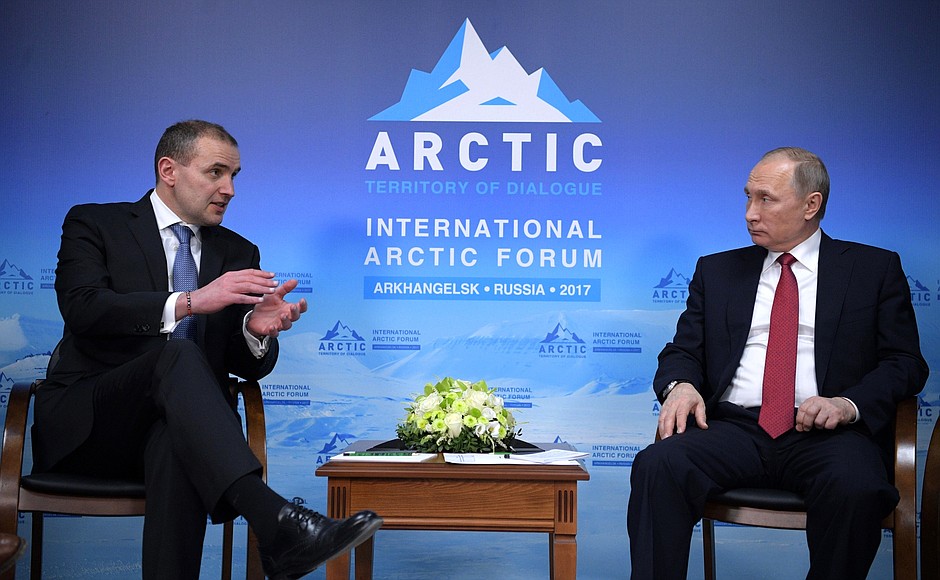 With President of Iceland Gudni Johannesson.