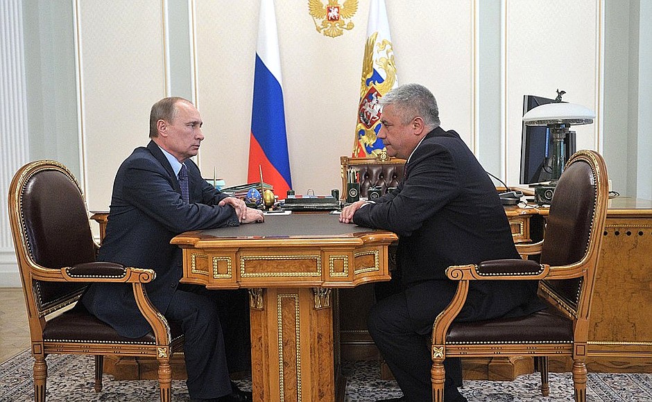 With Interior Minister Vladimir Kolokoltsev.