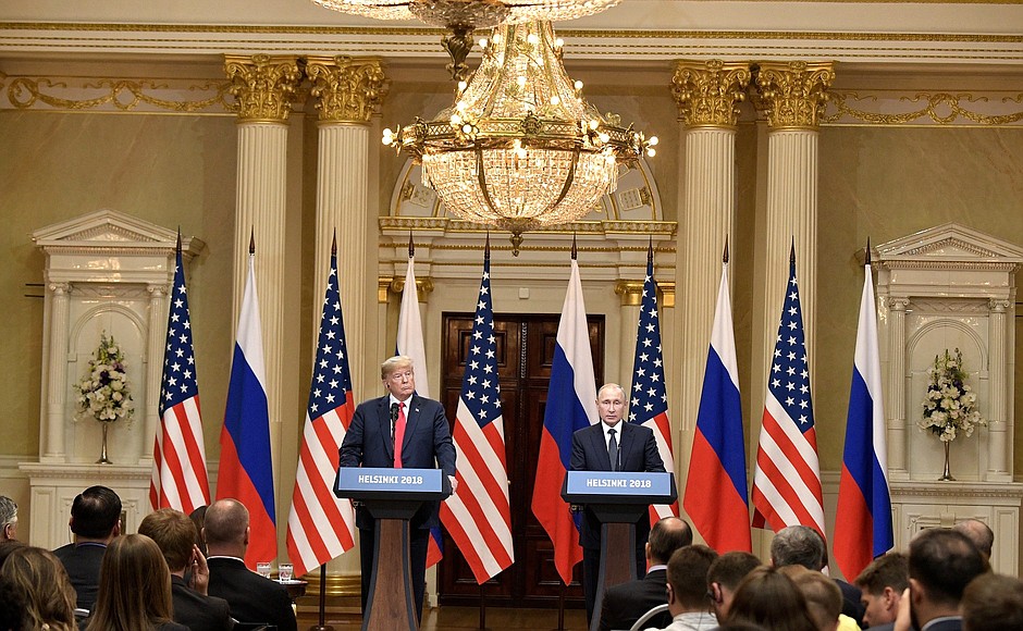 Vladimir Putin and Donald Trump made press statements and answered journalists’ questions.