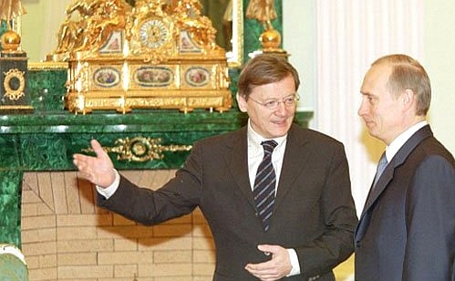 President Putin with Austrian Federal Chancellor Wolfgang Schuessel.