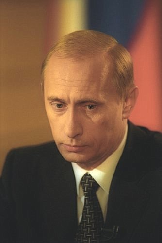 President Vladimir Putin\'s interview with the RTR television on the wreck of the Kursk nuclear submarine.