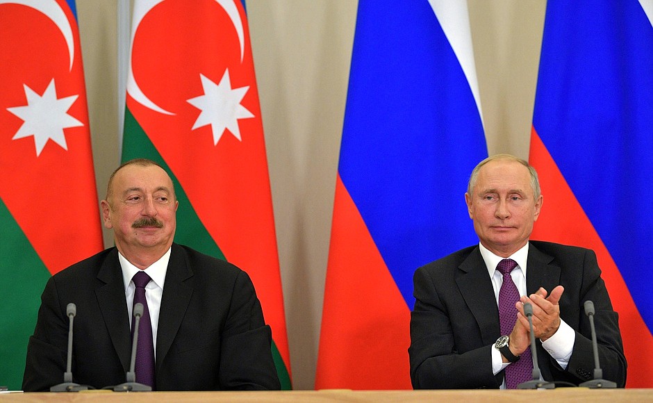Заявления для прессы по итогам переговоров с Президентом Азербайджана Ильхамом Алиевым.