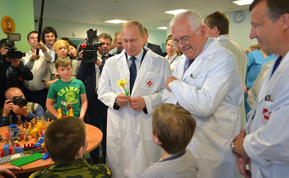 During a visit to the Emergency Children’s Surgery and Traumatology Research Centre.
