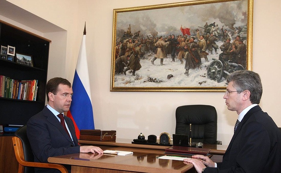 С губернатором Волгоградской области Анатолием Бровко.