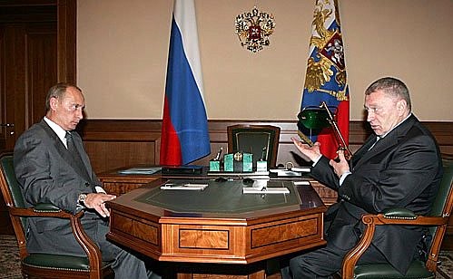 С лидером фракции ЛДПР в Государственной Думе Владимиром Жириновским.