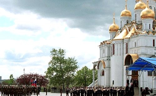 The inauguration of President Vladimir Putin. Ceremonial march by the Presidential Regiment.