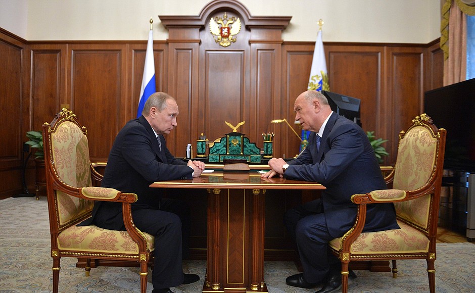 With Samara Region Governor Nikolai Merkushkin.