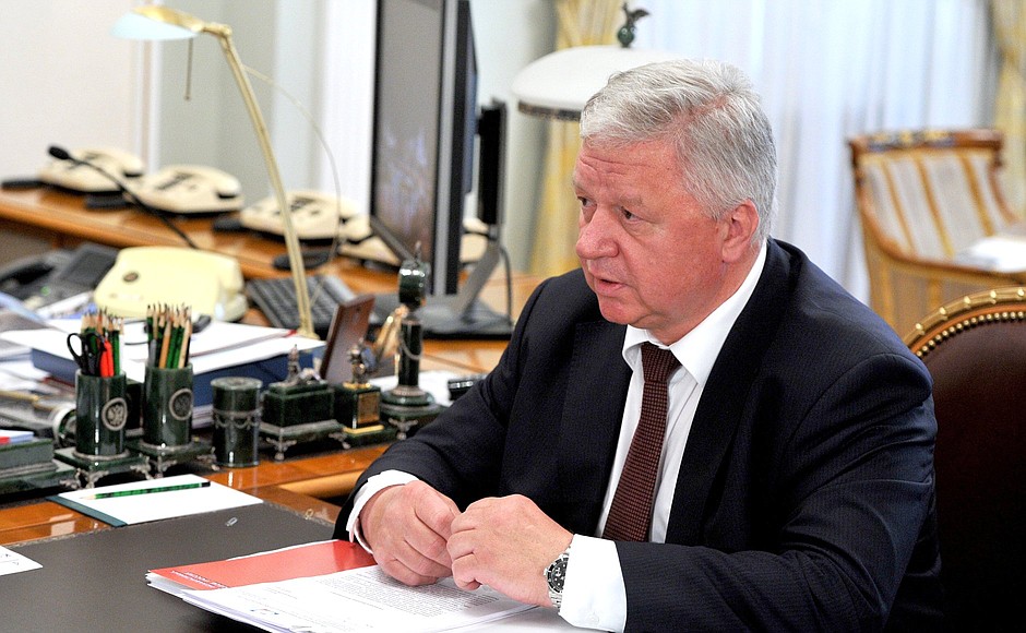 Chairman of the Federation of Independent Trade Unions of Russia Mikhail Shmakov.