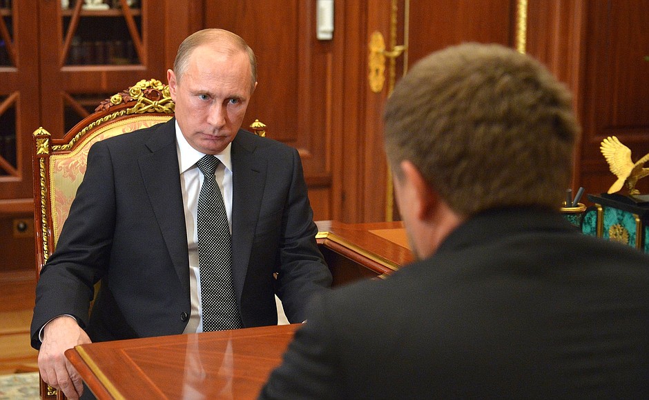 В ходе встречи с Главой Чеченской Республики Рамзаном Кадыровым.