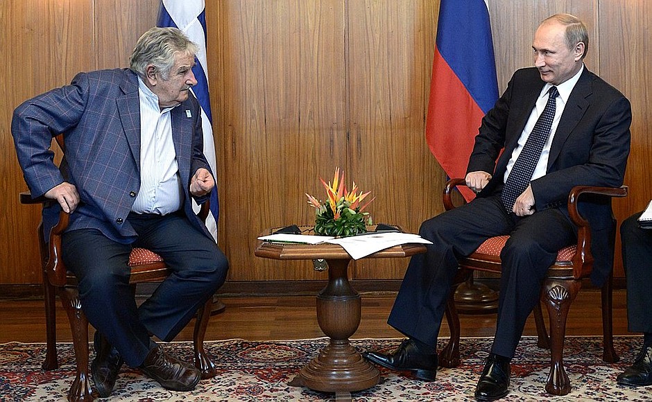 С Президентом Уругвая Хосе Мухикой.