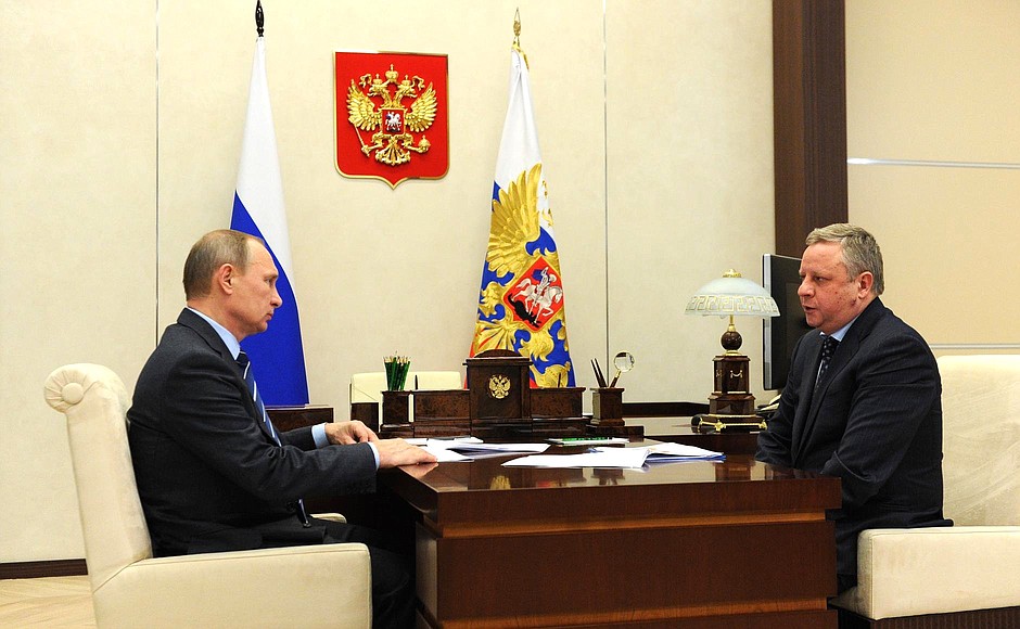 With Rostelecom President Sergei Kalugin.