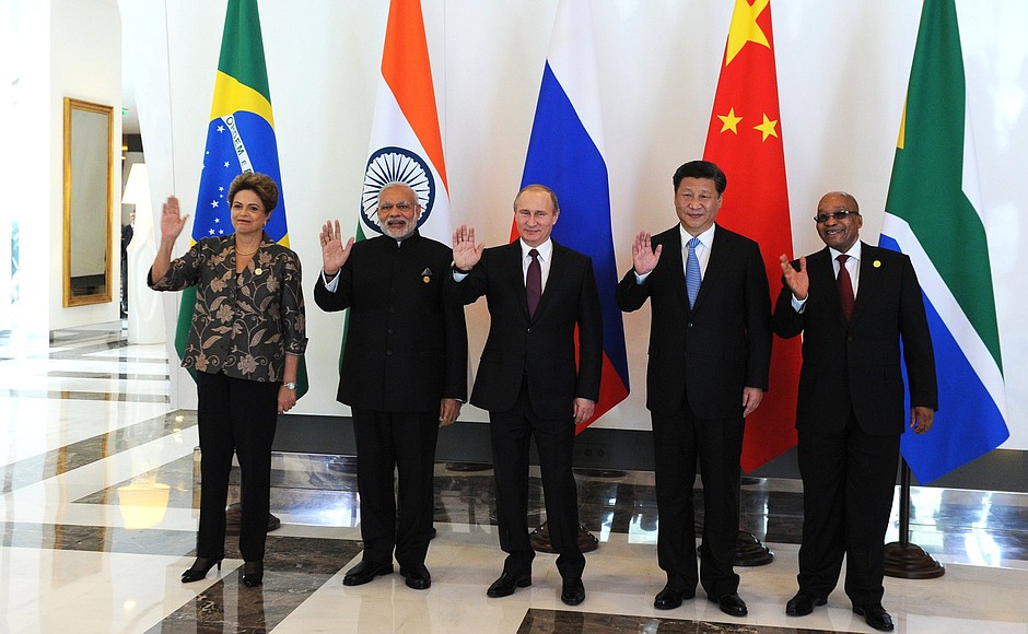 Before the beginning of informal meeting of BRICS leaders.