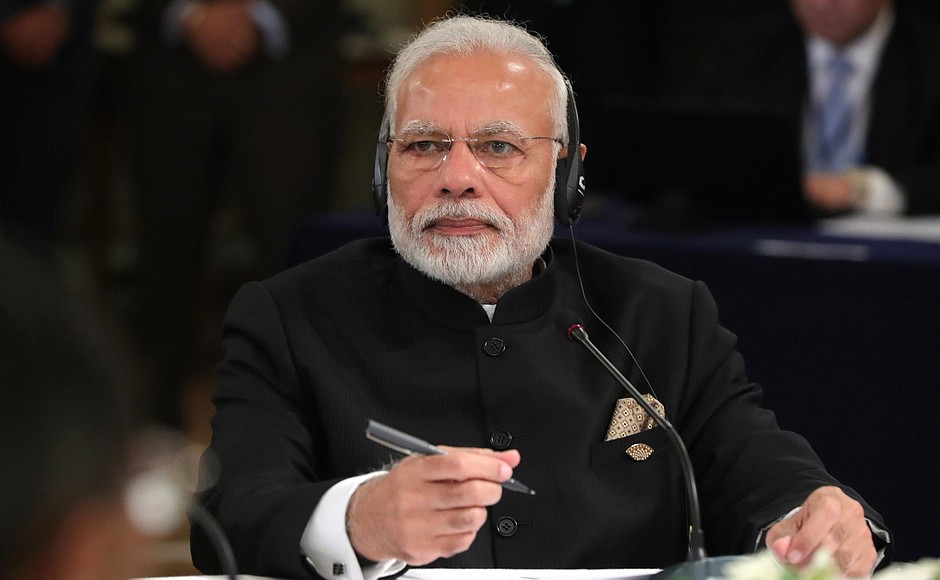 Премьер-министр Индии Нарендра Моди на встрече в формате Россия–Индия–Китай.