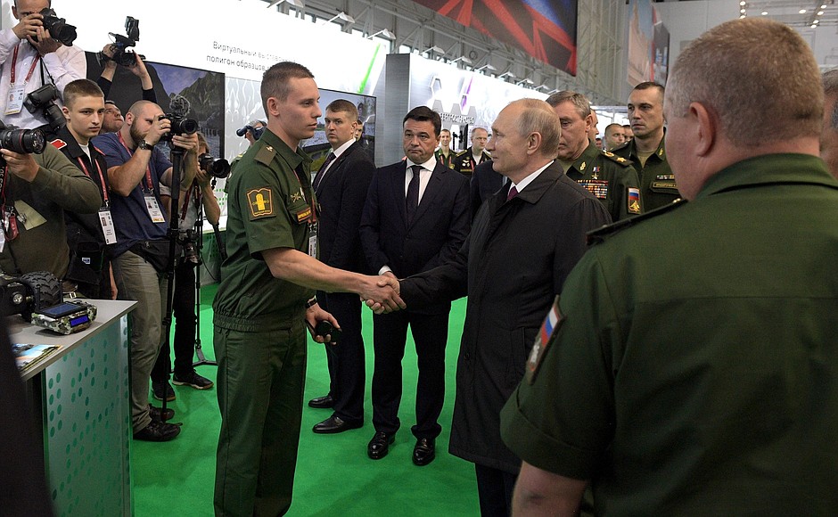 During a visit to the Army-2019 International Military-Technical Forum.