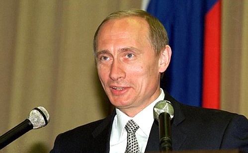 Vladimir Putin addresses a meeting of the heads of regional election commissions.