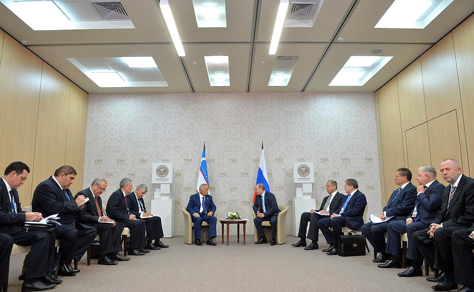 Встреча с Президентом Республики Узбекистан Исламом Каримовым.