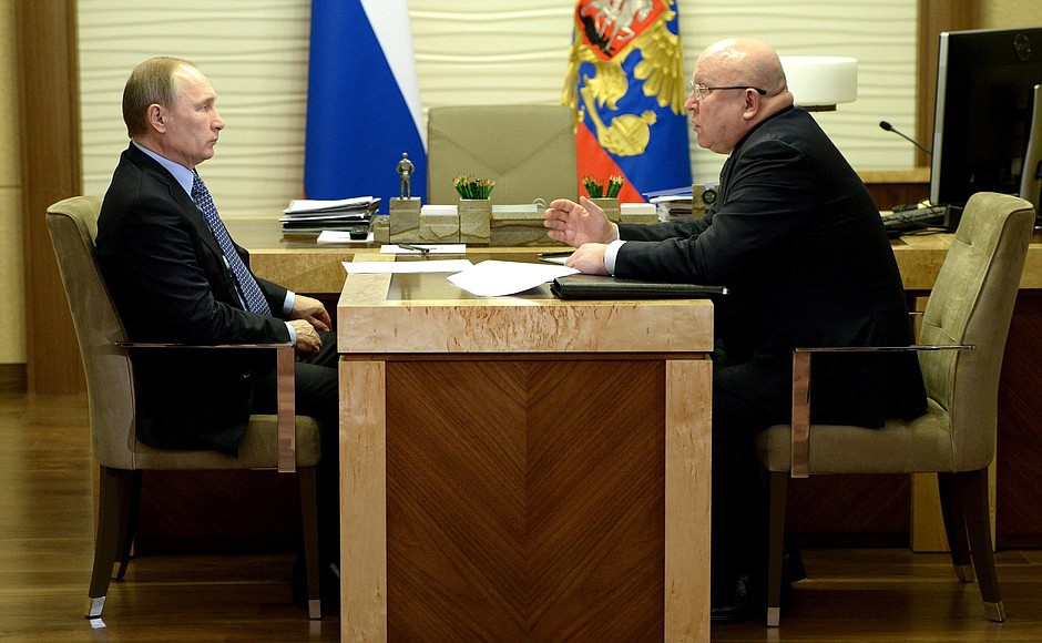 With Governor of Nizhny Novgorod Region Valery Shantsev.