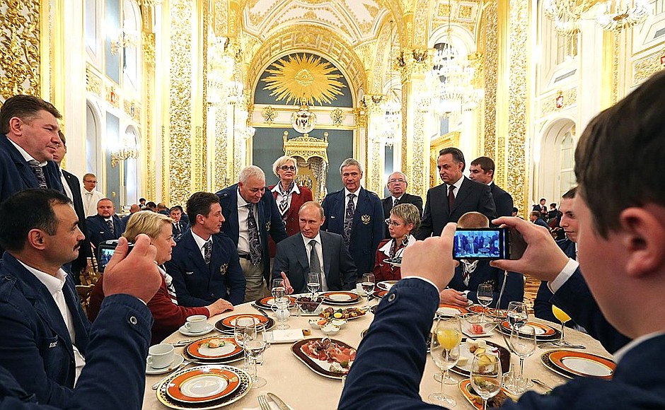 Meeting with members of the Russian Paralympic team.