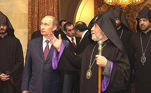 With the Katolikos of all Armenians, Garegin II.
