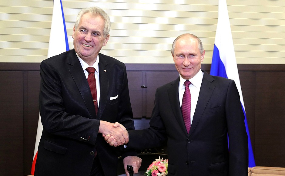 With President of the Czech Republic Milos Zeman.