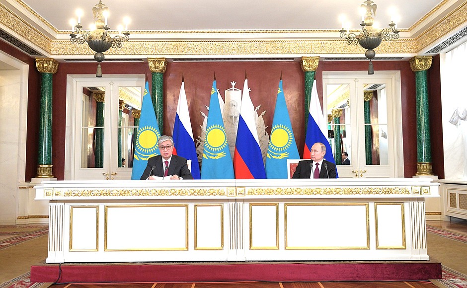 Заявления для прессы по итогам российско-казахстанских переговоров.