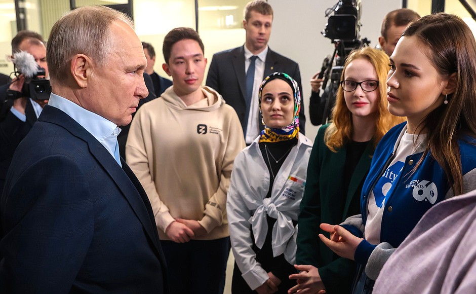 During a meeting with university students on Russian Students Day.