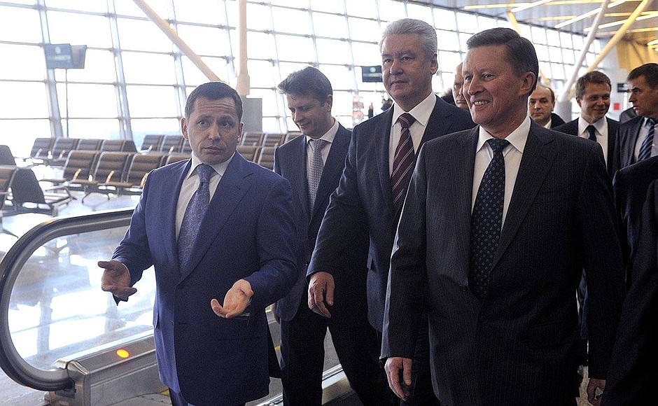 Руководитель Администрации Президента Сергей Иванов ознакомился с работой терминала А аэропорта Внуково.