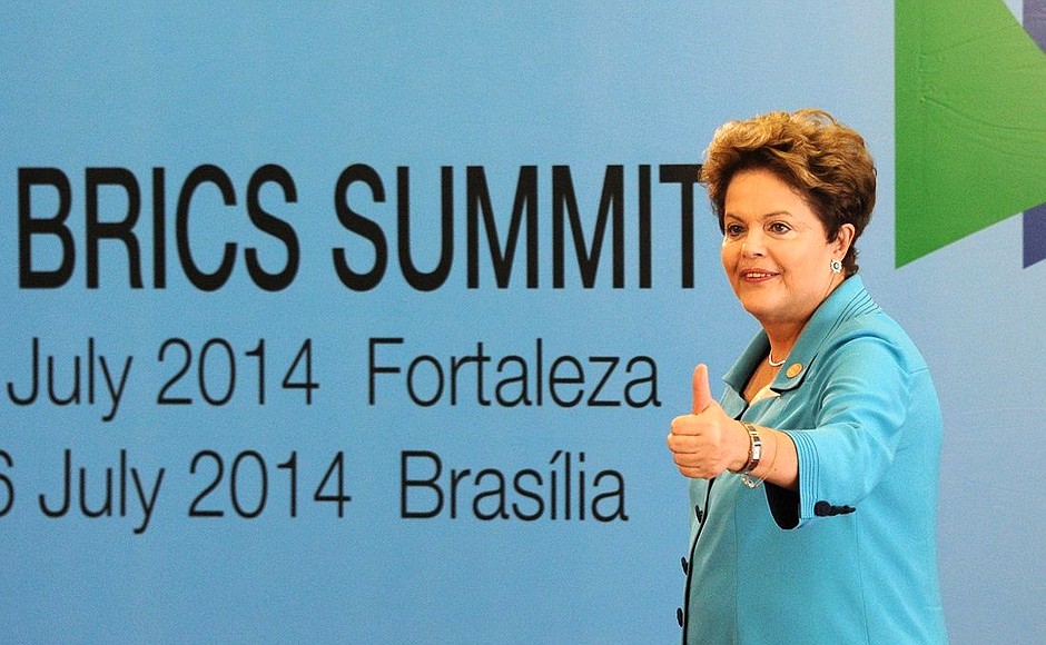 Prior to BRICS summit. President of Brazil Dilma Rousseff.