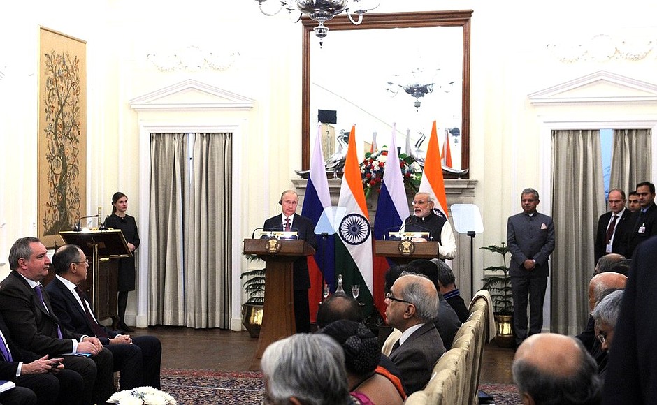 Press statement following Russian-Indian talks.