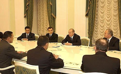 Meeting with participants of the session of the Council of Ministers of internal affairs for the CIS countries.