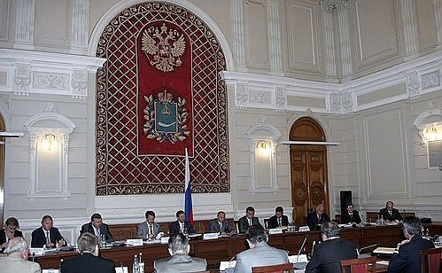 На заседании президиума Государственного совета по вопросу совершенствования управления рыбохозяйственным комплексом России.