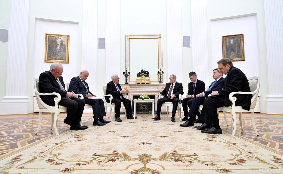 Meeting with President of the State of Palestine Mahmoud Abbas.